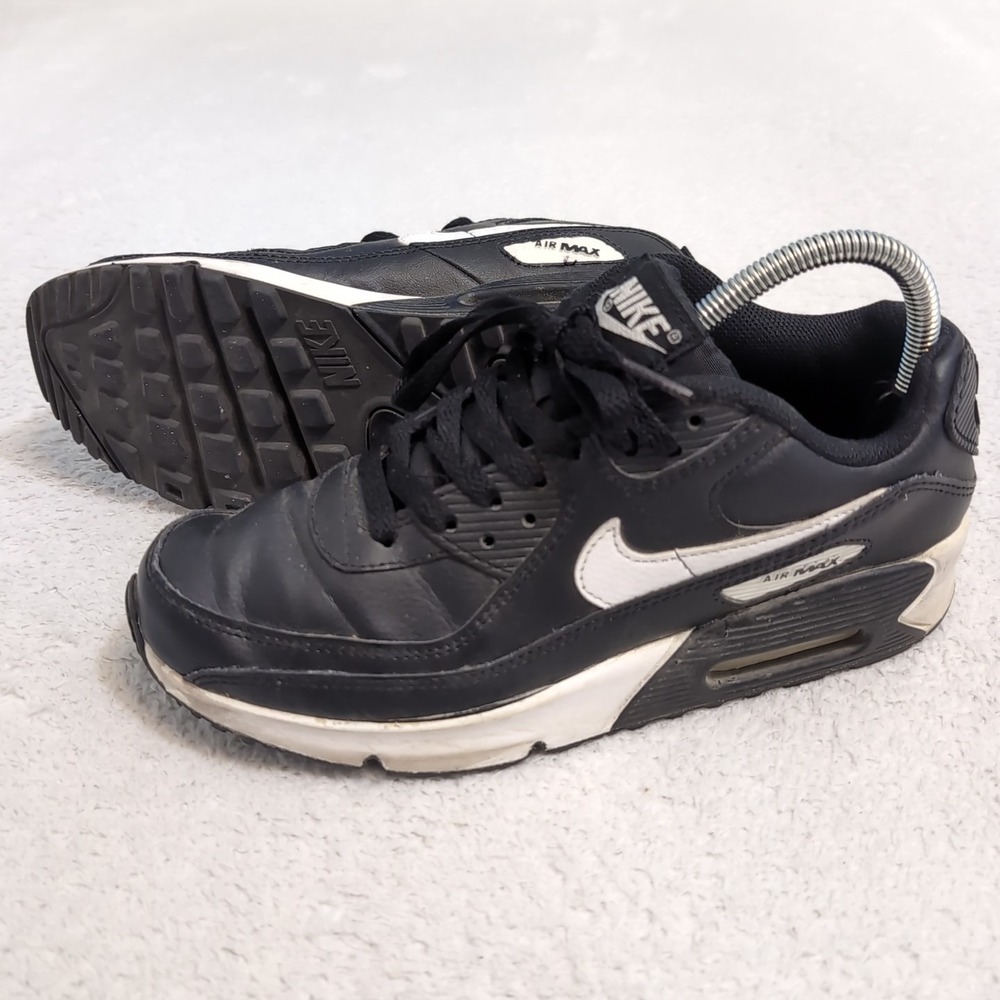 Nike Youth Size 6.5 US Air Max 90 LTR GS Black Athletic Shoes‎ Cd6864-010